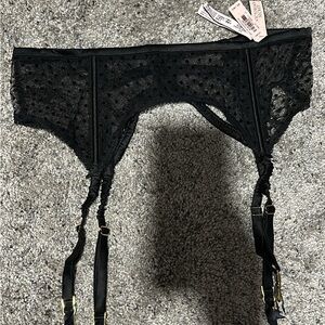 Victoria's Secret Black Lace garter belt